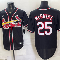 Men's St. Louis Cardinals Mark McGwire #25 Black Replica Player Jersey