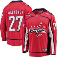 Men's Washington Capitals Alexander Alexeyev #27 Red Home Breakaway Player Jersey1