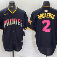 Men's San Diego Padres Xander Bogaerts #2 Black Replica Player Jersey1