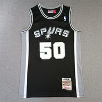 Men's San Antonio Spurs David Robinson Black Big & Tall Hardwood Classics Jersey1