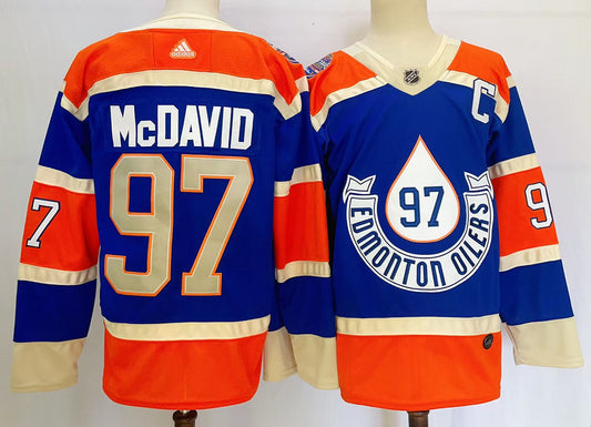 Men's Edmonton Oilers Connor McDavid #97 Blue Player Game Jersey1