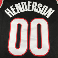 Men's Portland Trail Blazers Scoot Henderson #00 Black 2023 NBA Draft Swingman Jersey1 - Icon Edition