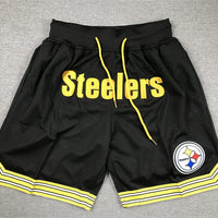 Men's Pittsburgh Steelers Black Pocket Shorts1