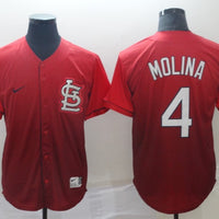 Men's St. Louis Cardinals Yadier Molina #4 Red Fashion Stitched Jersey1