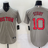 Men's Boston Red Sox Trevor Story #10 Gray Limited Player Jersey