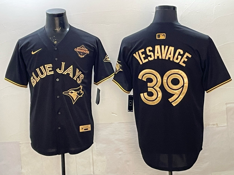 Men's Toronto Blue Jays Trey Yesavage #39 Black Player Jersey