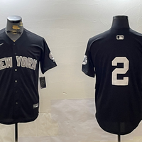 Men's New York Yankees Derek Jeter #2 Black Game Jersey1