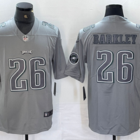 Saquon Barkley #26 Philadelphia Eagles Gray Atmosphere Fashion Game Jersey - JerseysFreak