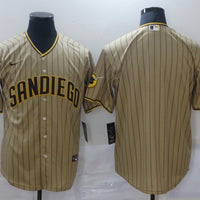 Men's San Diego Padres Tan Alternate Replica Blank Jersey1