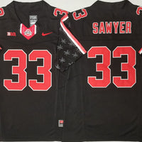 Men's Ohio State Buckeyes Jack Sawyer #33 Black Player Jersey