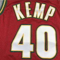 Men's Seattle SuperSonics Shawn Kemp 1995-96 Red Hardwood Classics Swingman Jersey