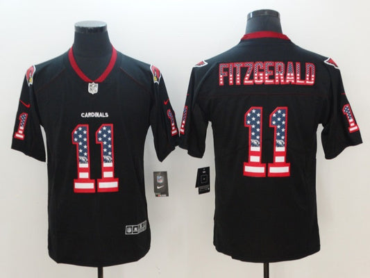 Men's Arizona Cardinals Larry Fitzgerald #11 Black Alternate Game Jersey1