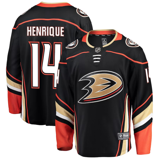 Men's Anaheim Ducks Adam Henrique #14 Black Breakaway Player Jersey1