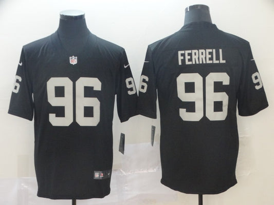 Men's Las Vegas Raiders Clelin Ferrell #96 Black Game Player Jersey1