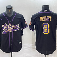 Men's Los Angeles Lakers Kobe Bryant #8 Black Replica Player Jersey