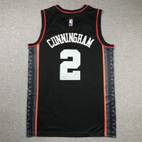 Men's Detroit Pistons Cade Cunningham #2 Black 2023/24 Swingman Jersey1 - City Edition