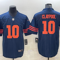 Men's Chicago Bears Chase Claypool #10 Navy Player Jersey1