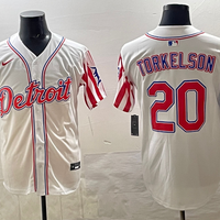Men's Detroit Tigers Spencer Torkelson #20 White Limited Player Jersey