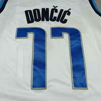 Men's Dallas Mavericks Luka Doncic #77 NBA White Replica Jersey1