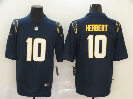 Men's Los Angeles Chargers Justin Herbert #10 Navy Alternate Game Jersey1