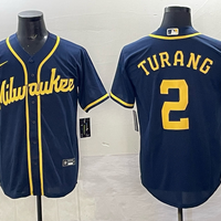 Men's Milwaukee Brewers Brice Turang #2 Navy Limited Player Jersey