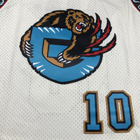 Men's Memphis Grizzlies Mike Bibby #10 Cream Hardwood Classics Swingman Jersey1