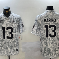 Men's Miami Dolphins Dan Marino #13 Arctic Camo 2024 Salute to Service Retired Player Limited Jersey1