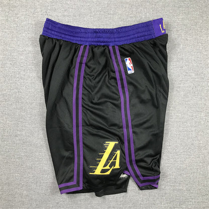 Men's Los Angeles Lakers Black 2023/24 Swingman City Edition Shorts1