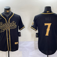 Men's New Orleans Saints Taysom Hill #7 Black Team Player Jersey1