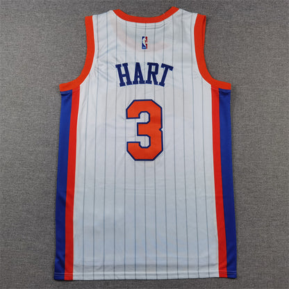 Men's New York Knicks Josh Hart #3 White 2024/25 Swingman Player Jersey1 - City Edition