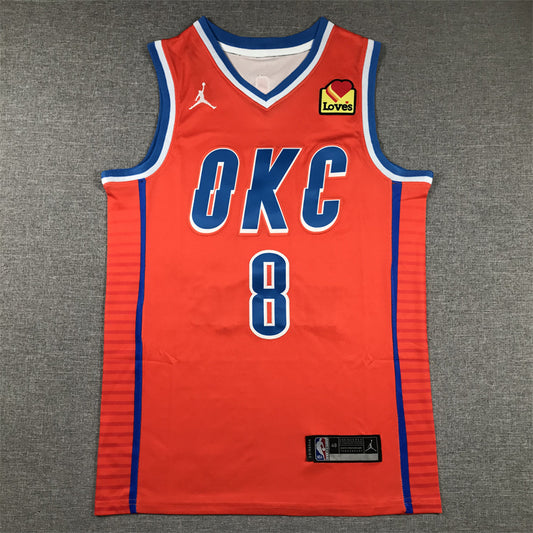 Men's Oklahoma City Thunder Jalen Williams #8 Orange 2022/23 Swingman Jersey1 - Statement Edition