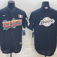 Men's Los Angeles Dodgers Black Replica Player Jersey1