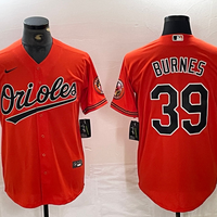 Men's Baltimore Orioles Corbin Burnes #39 Orange Replica Player Jersey1
