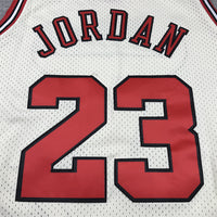 Men's Chicago Bulls Michael Jordan #23 Cream Hardwood Classics Swingman Jersey1