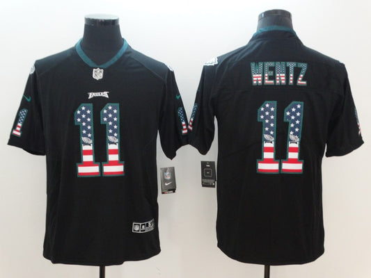 Men's Philadelphia Eagles #11 Carson Wentz Black Game Jersey1