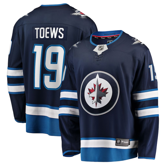 Men's Winnipeg Jets Dylan Toews #19 Fanatics Navy Home Breakaway Player Jersey