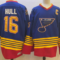 Men's St. Louis Blues Brett Hull #16 Blue Breakaway Player Jersey1
