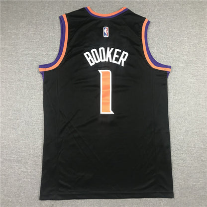 Men's Phoenix Suns Devin Booker #1 NBA Black Replica Jersey1 - City Edition