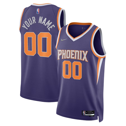 Men's Phoenix Suns Purple 2021/22 Diamond Swingman Custom Jersey1 - Icon Edition