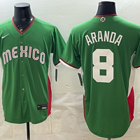 Men's Mexico Baseball Jonathan Aranda #8 Green 2026 World Baseball Classic Stadium Jersey