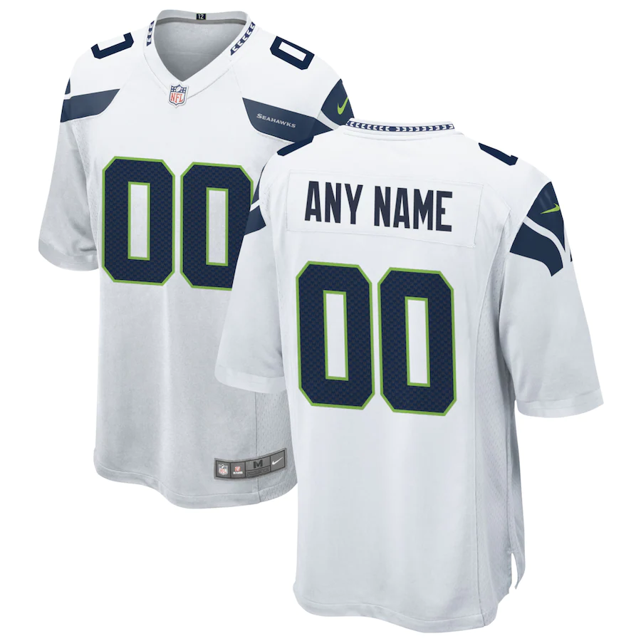 Seattle Seahawks White Custom Jersey