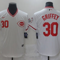 Men's Cincinnati Reds Ken Griffey Jr. #30 White Fashion Stitched Jersey1