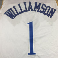 Men's New Orleans Pelicans Zion Williamson #1 White 2020/21 Swingman Jersey1