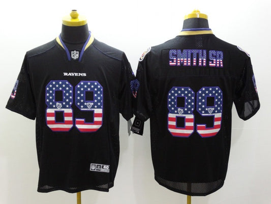 Men's Baltimore Ravens Steve Smith Sr #89 Black Game Jersey1