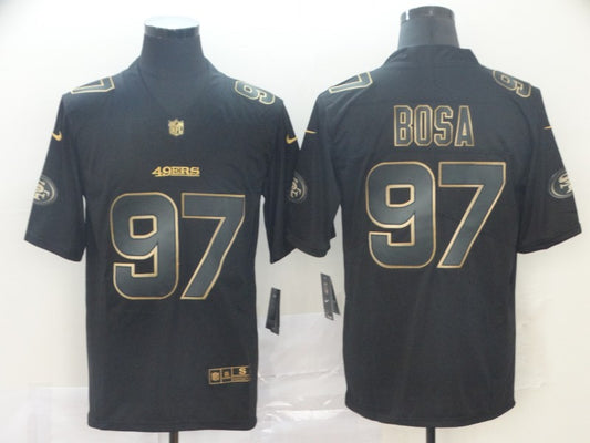 Men's San Francisco 49ers #97 Nick Bosa Black Player Game Jersey1