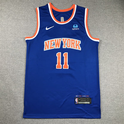 Men's New York Knicks Jalen Brunson #11 Blue Swingman Jersey1 - Icon Edition