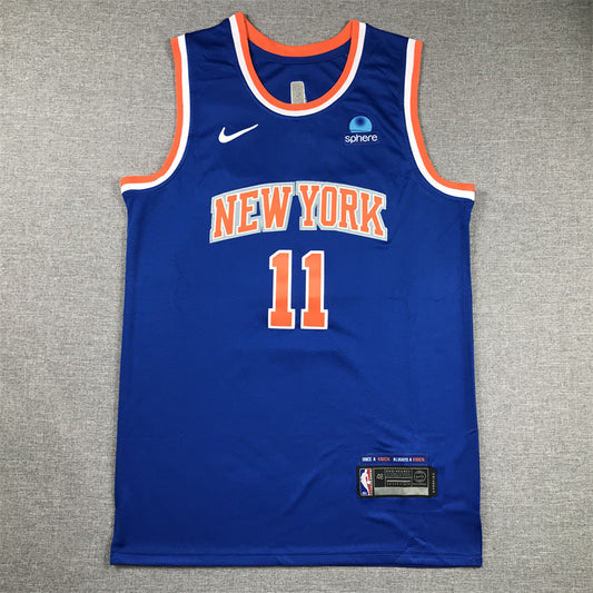 Men's New York Knicks Jalen Brunson #11 Blue Swingman Jersey1 - Icon Edition