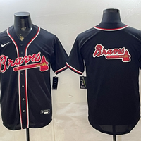 Men's Atlanta Braves Fashion Limited Black Out Jersey