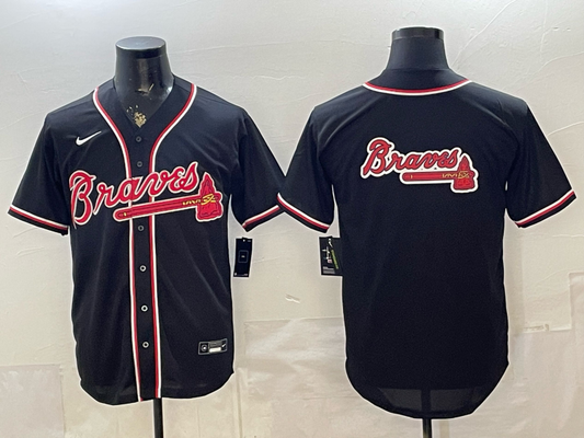 Men's Atlanta Braves Fashion Limited Black Out Jersey