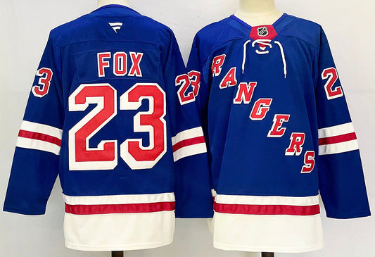 Men's New York Rangers Adam Fox #23 Fanatics Blue Jersey
